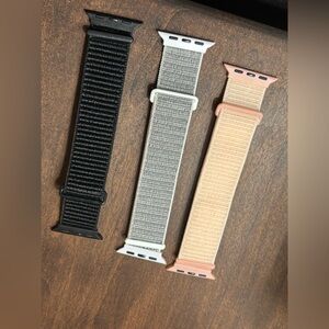Apple Watch Bands - Black, Gray, and Tan